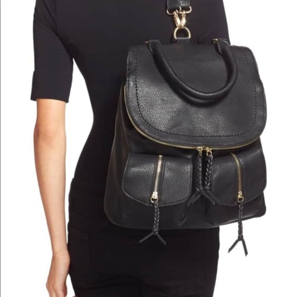 emery faux leather backpack